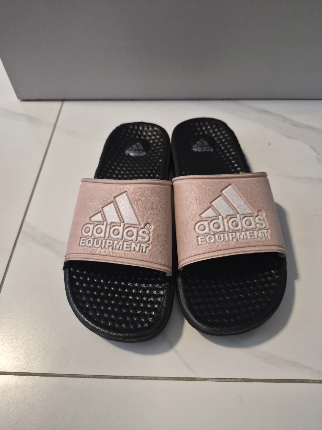 Adidas Slides Pink/Black Size 39