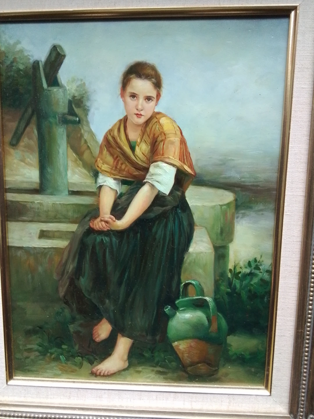 Oil Painting After Bouguereau "The Broken Pitcher" - photo 2