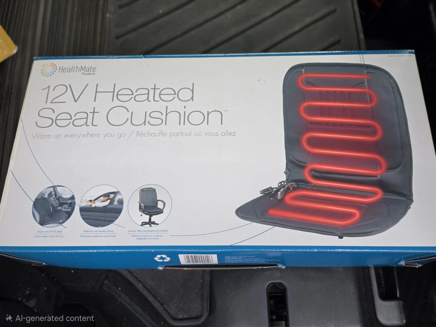 HealthMate 12V Heated Seat Cushion Car Truck SUV Heater