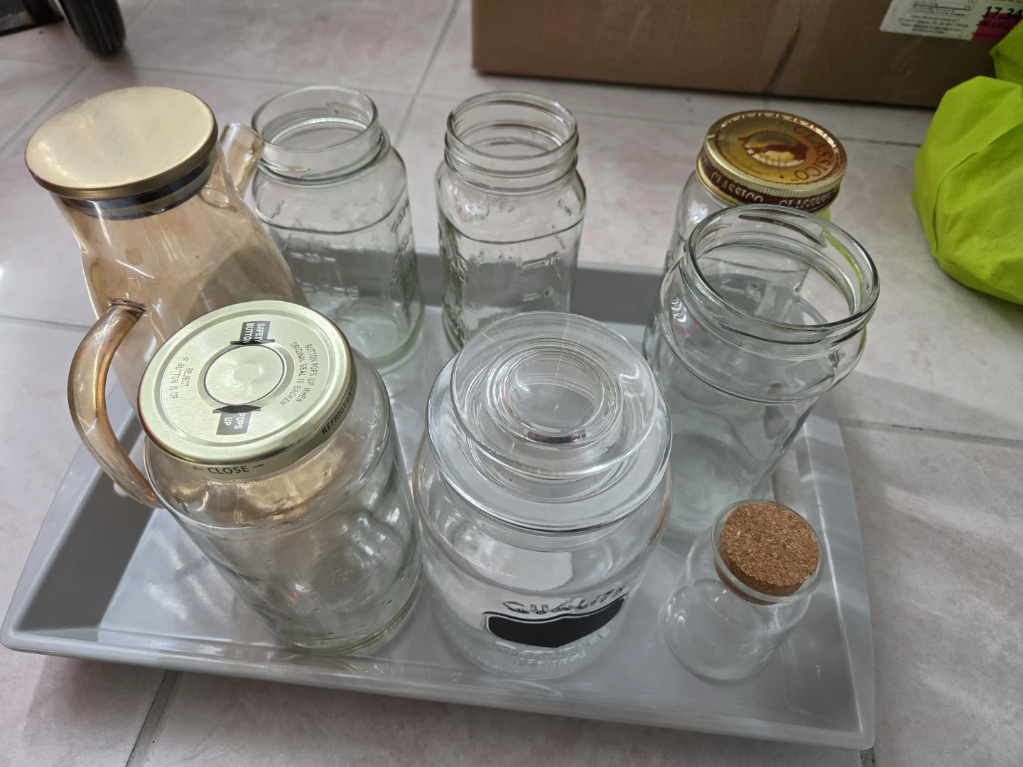 Assorted Glass Jars and Container Set
