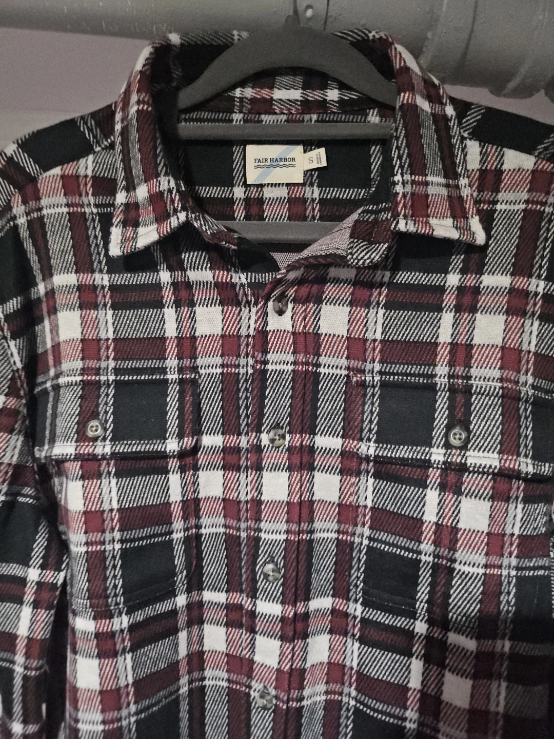 Fair Harbor Plaid Button-Up Shirt Size S - photo 2