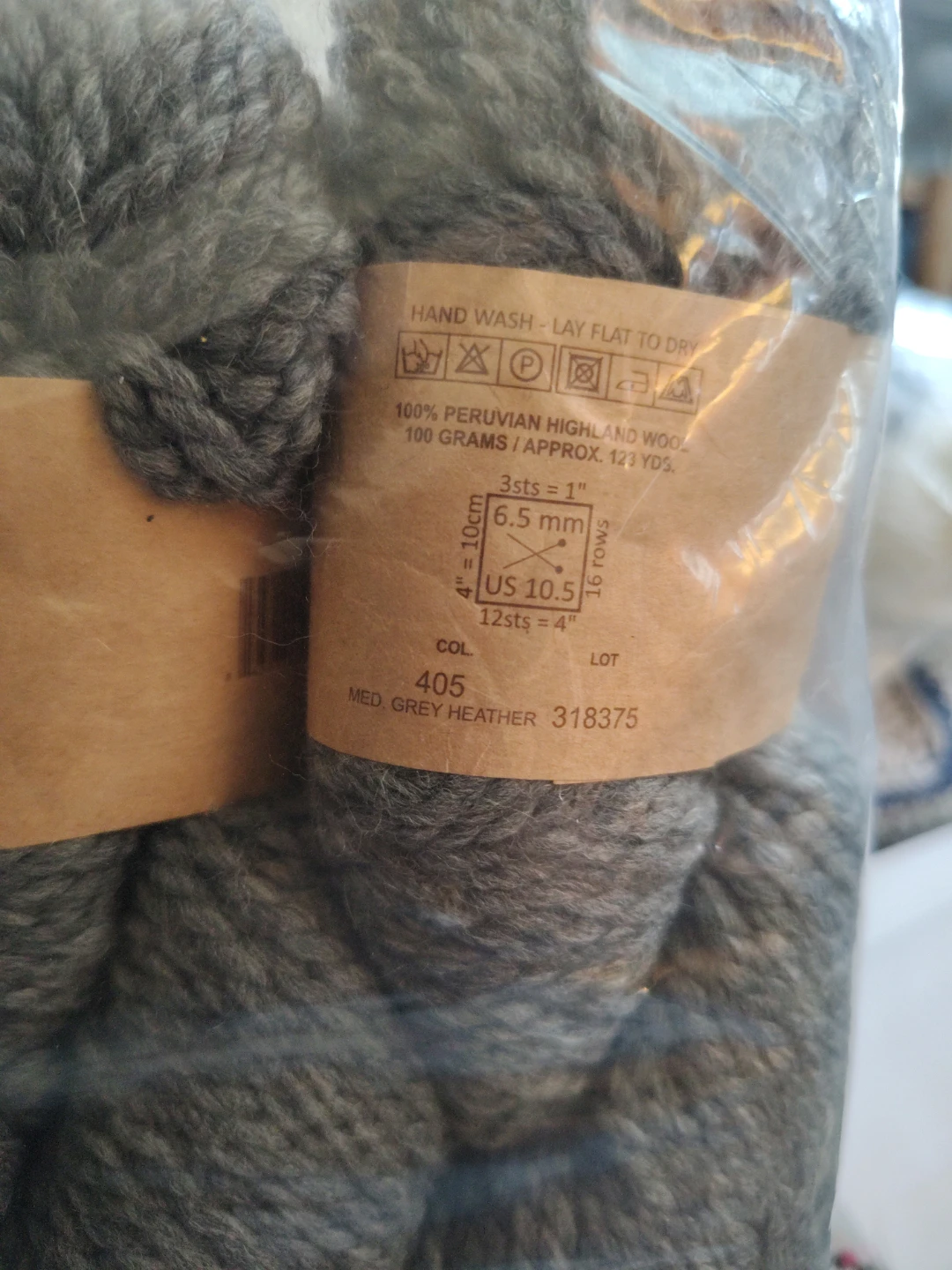 Plymouth Yarn Hearty Homestead 5 Skeins - Medium Grey Heather - photo 3