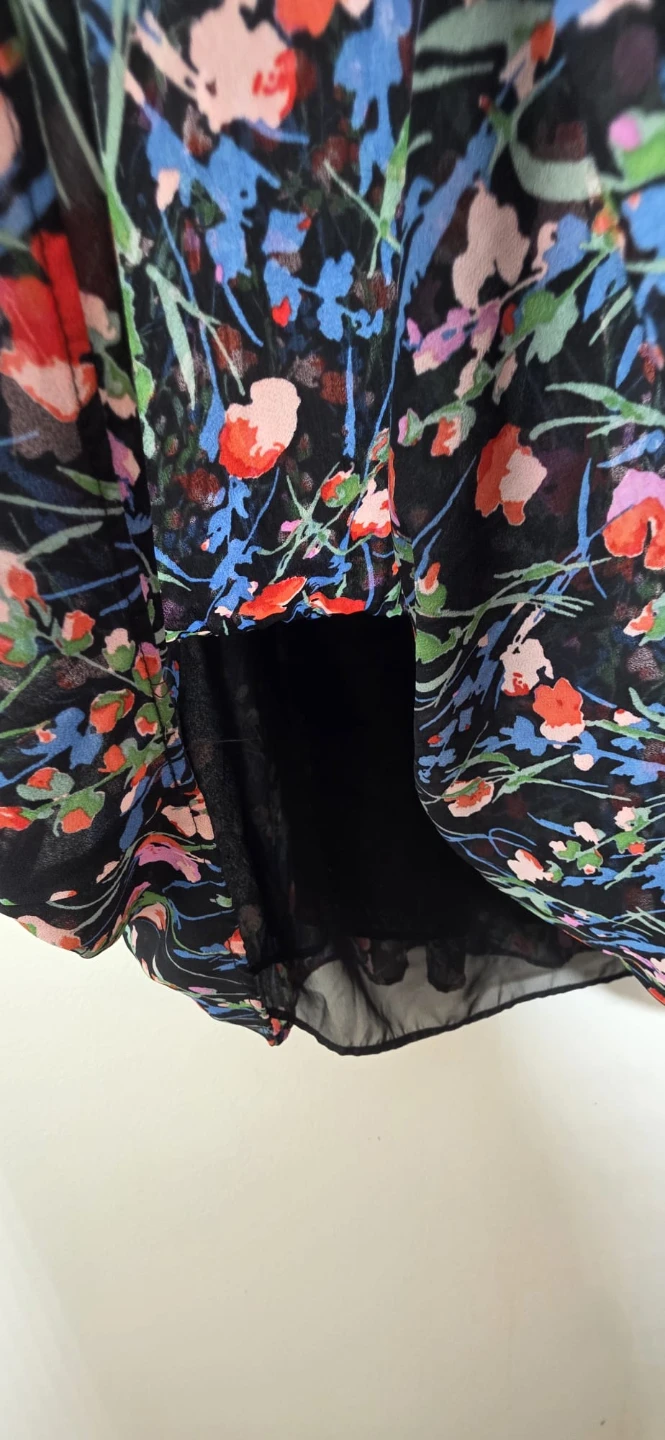 ZARA Black Floral Pleated Blouse - photo 4