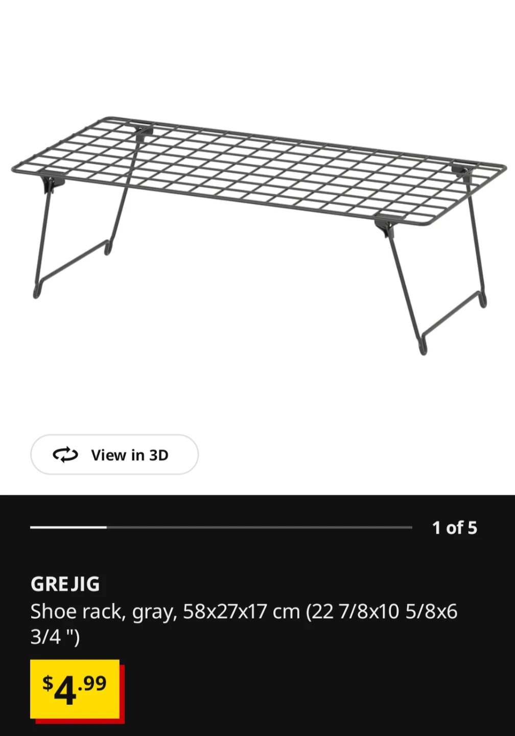 The IKEA GREJIG Shoe Rack - photo 3