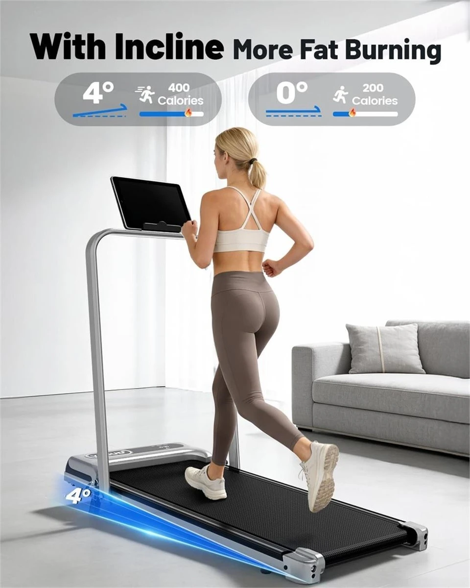 2-in-1 Folding Treadmill / Under-Desk Walking Pad OB (Like New) - photo 2