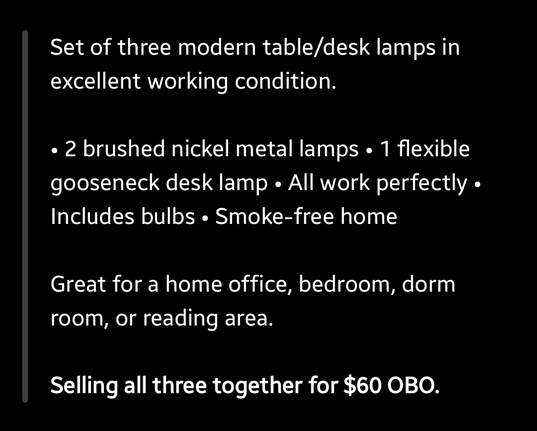 Set of 3 Modern Table/Desk Lamps - photo 4