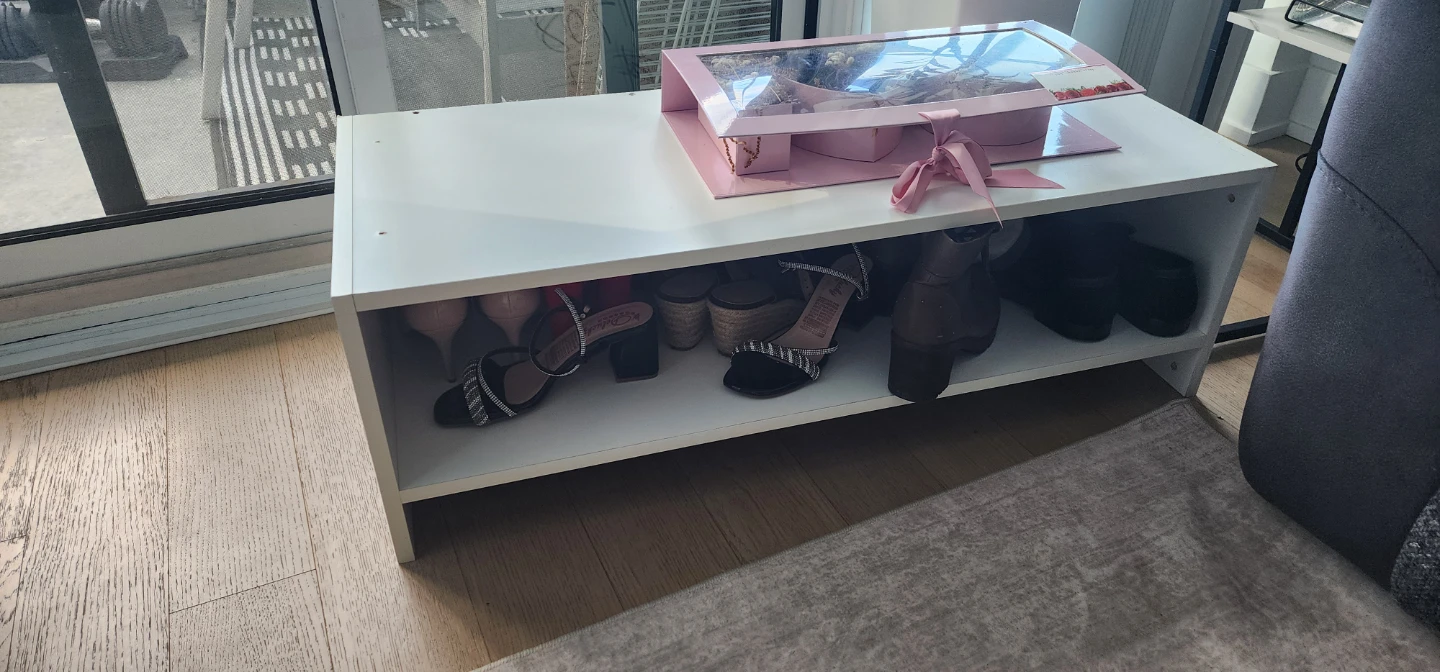 White 2-Tier Shoe Rack / Storage Unit