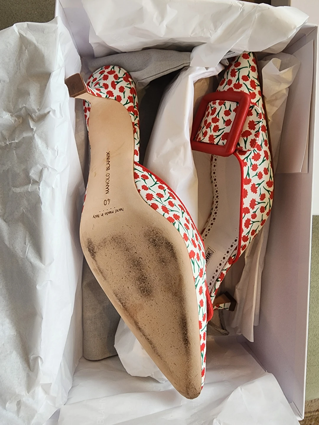 Manolo Blahnik Maysalebi Floral Mule Heels - photo 5
