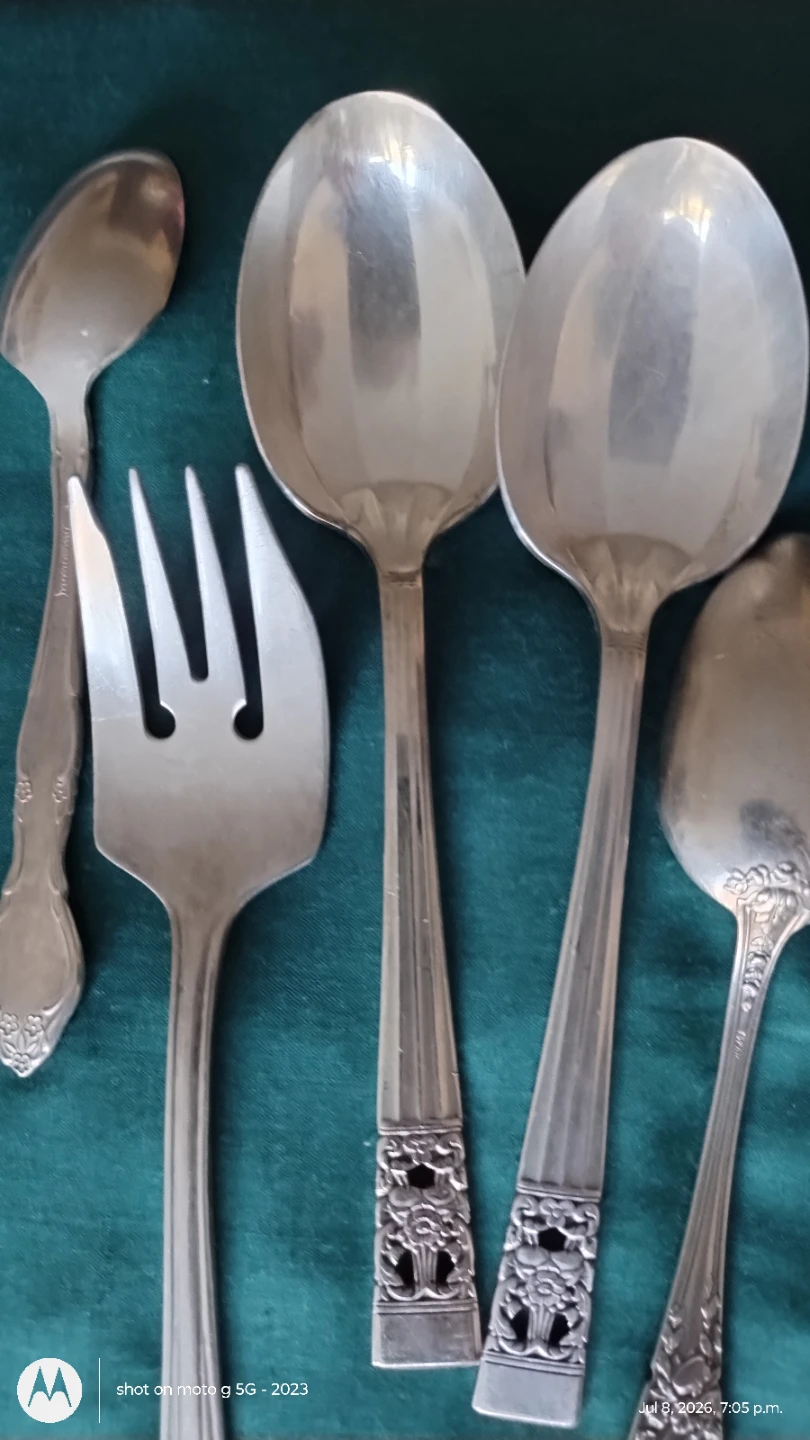 Silver Plated Serving Utensils Set
