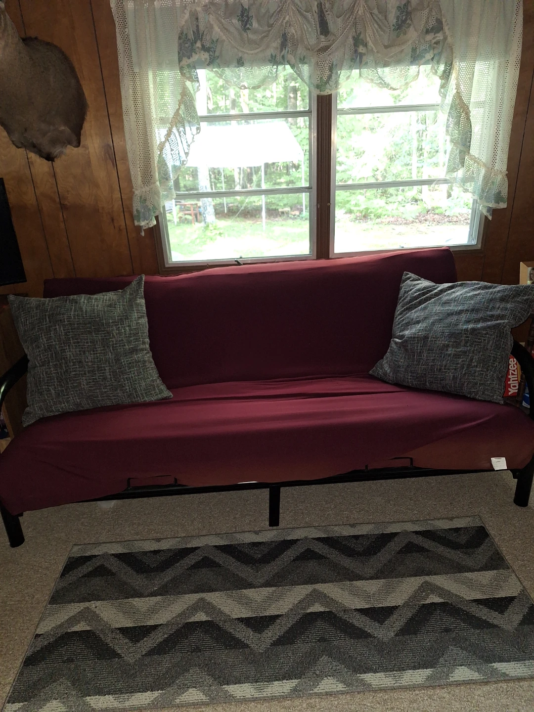 Red Futon Sofa - photo 3