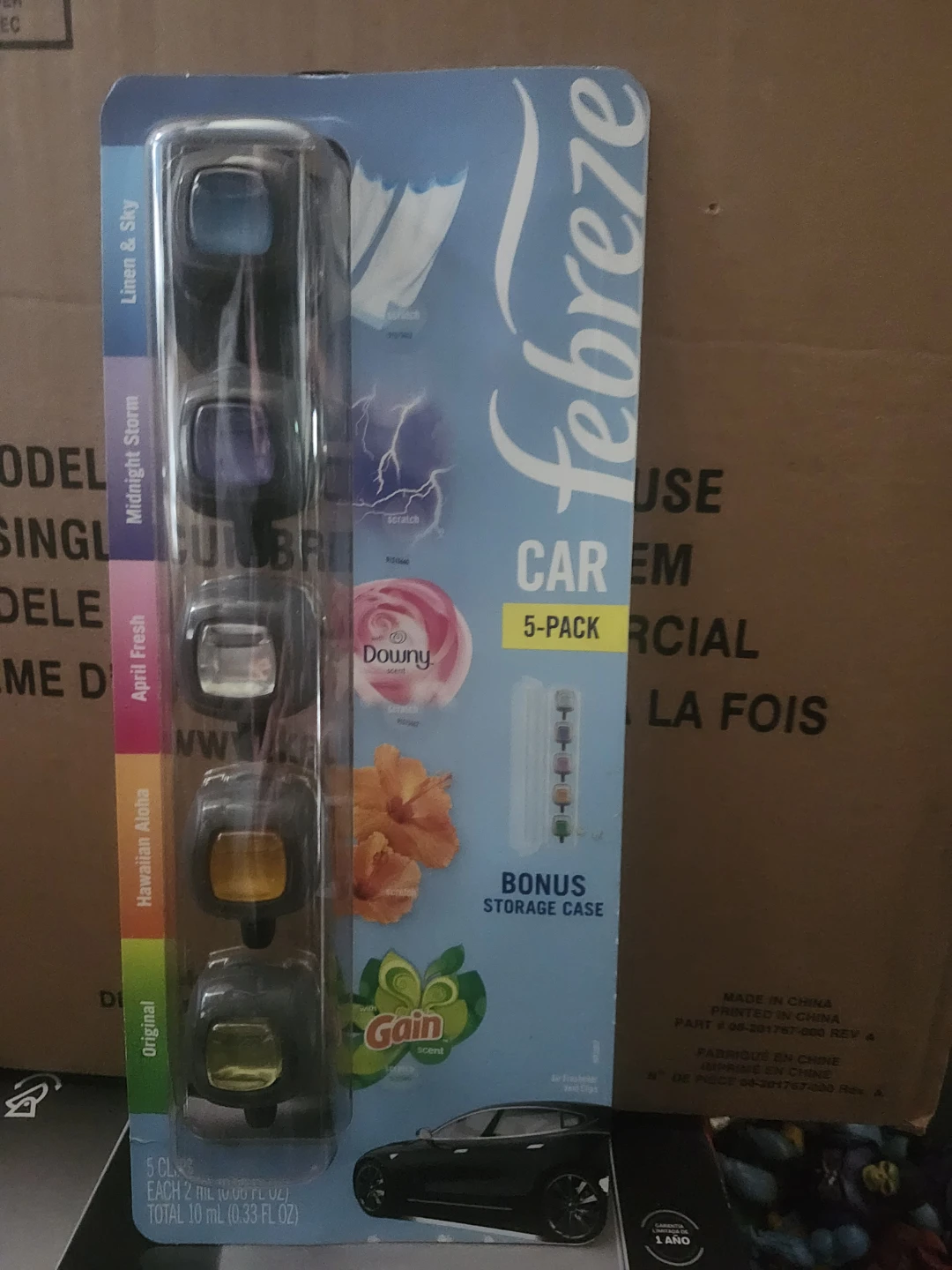 Febreze Car Air Freshener 5-Pack with Storage Case