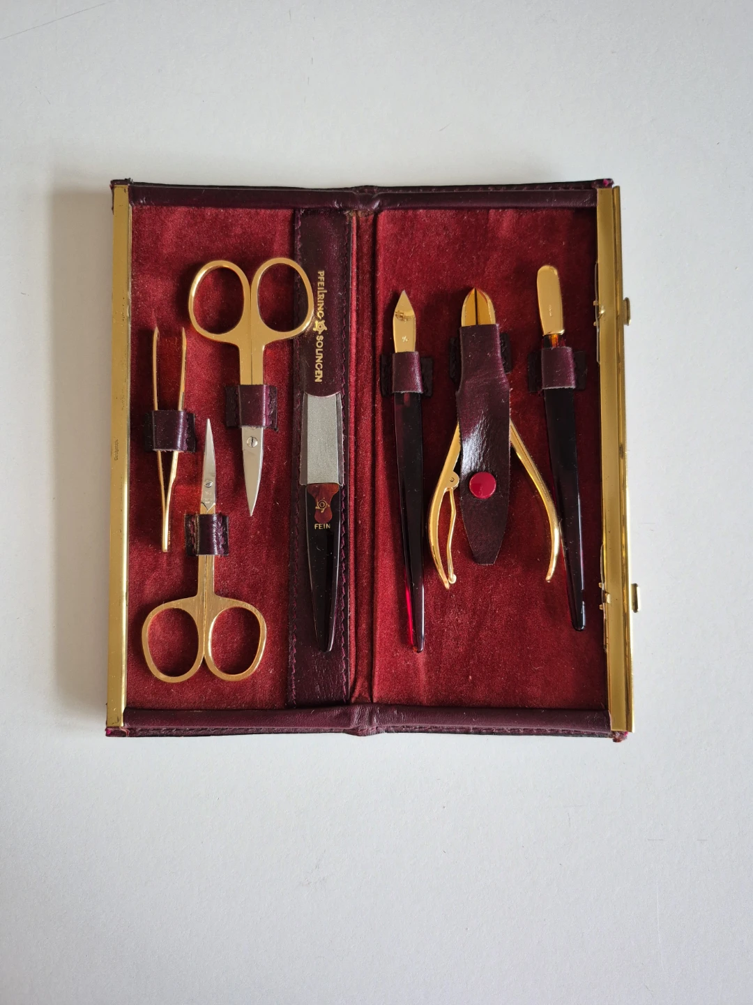 Vintage Pfeilring Solingen 7-Piece Nail Manicure Pedicure Set