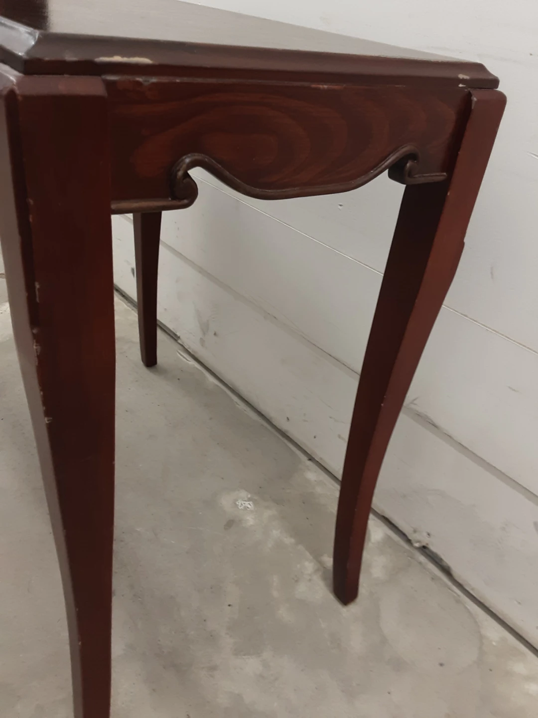 Antique Style Side Table with Ornate Faux Top - photo 5