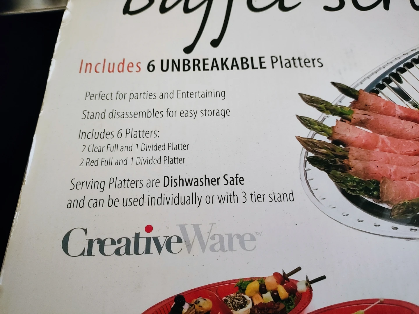CreativeWare 3-Tier Buffet Server – Great Condition! - photo 2