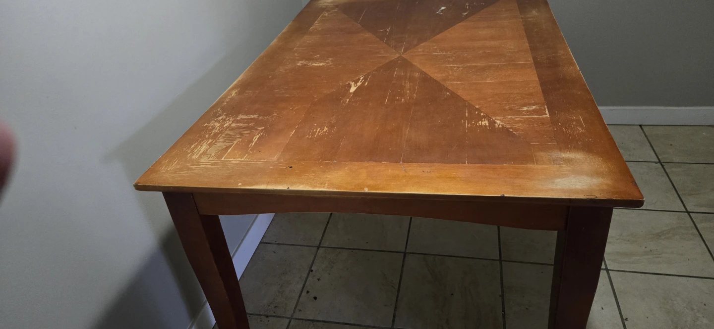 Wood Dining Table - Needs Refinishing