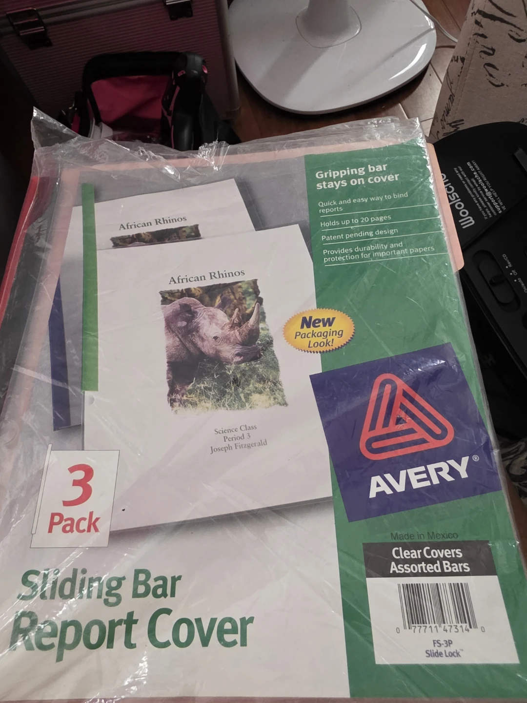 Avery Sliding Bar Report Covers - Clear (3 Pack)