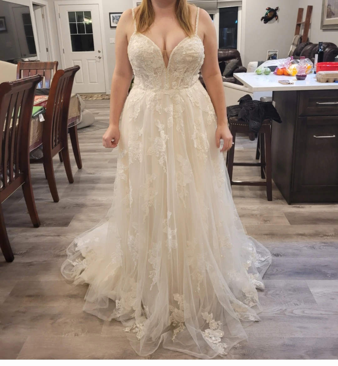 Oleg Cassini   ivory stone wedding dress - photo 5
