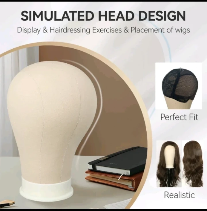 22" Canvas Wig Head Mannequin - photo 4