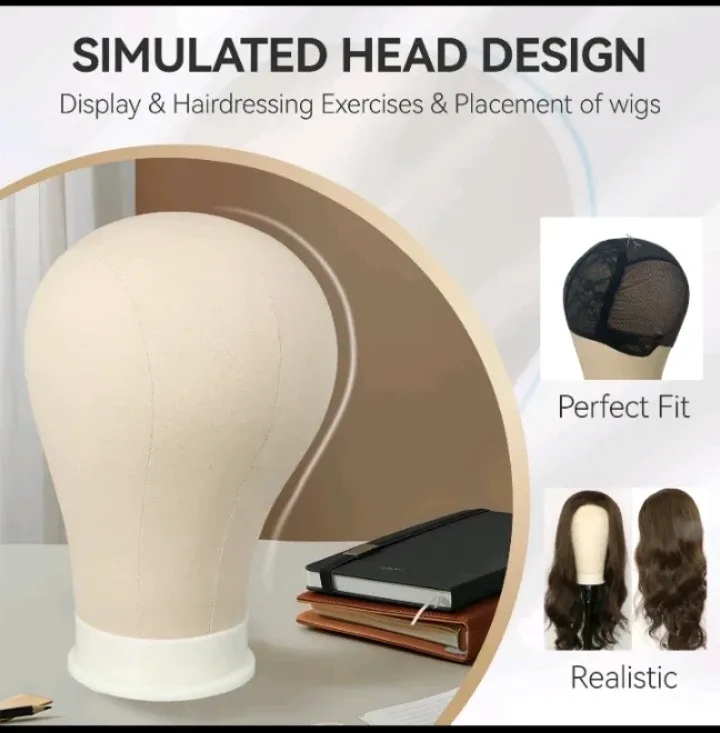 22" Canvas Wig Head Mannequin - photo 4
