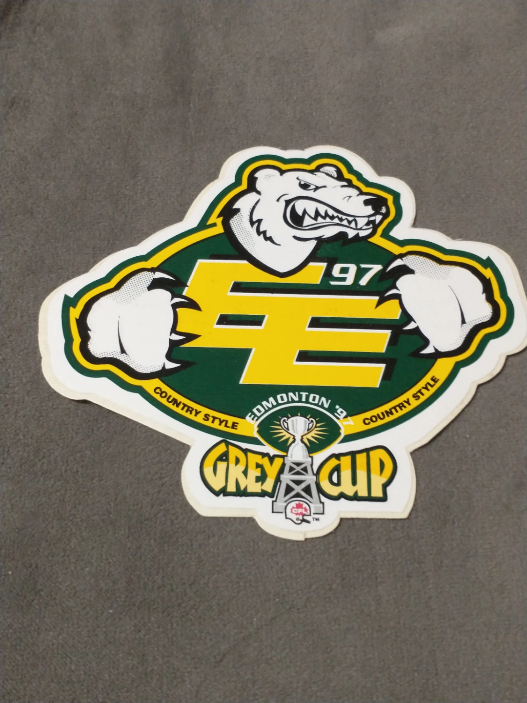 CFL Edmonton Grey Cup '97 Sticker