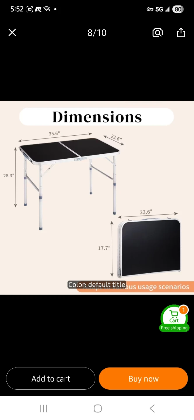 NEW 3ft Folding Aluminum Table - photo 4