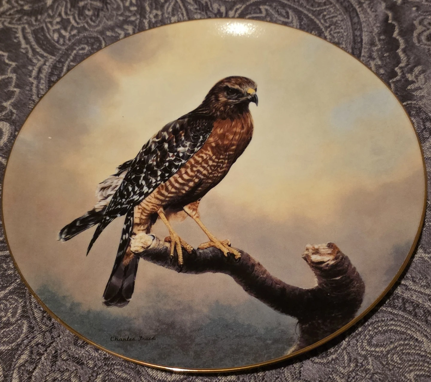 1991 W.S. George "Red-Shouldered Hawk" Collector Plate