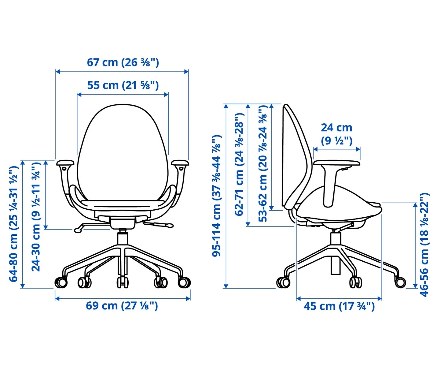 IKEA HATTEFJALL Office Chair in Black Leather - photo 5