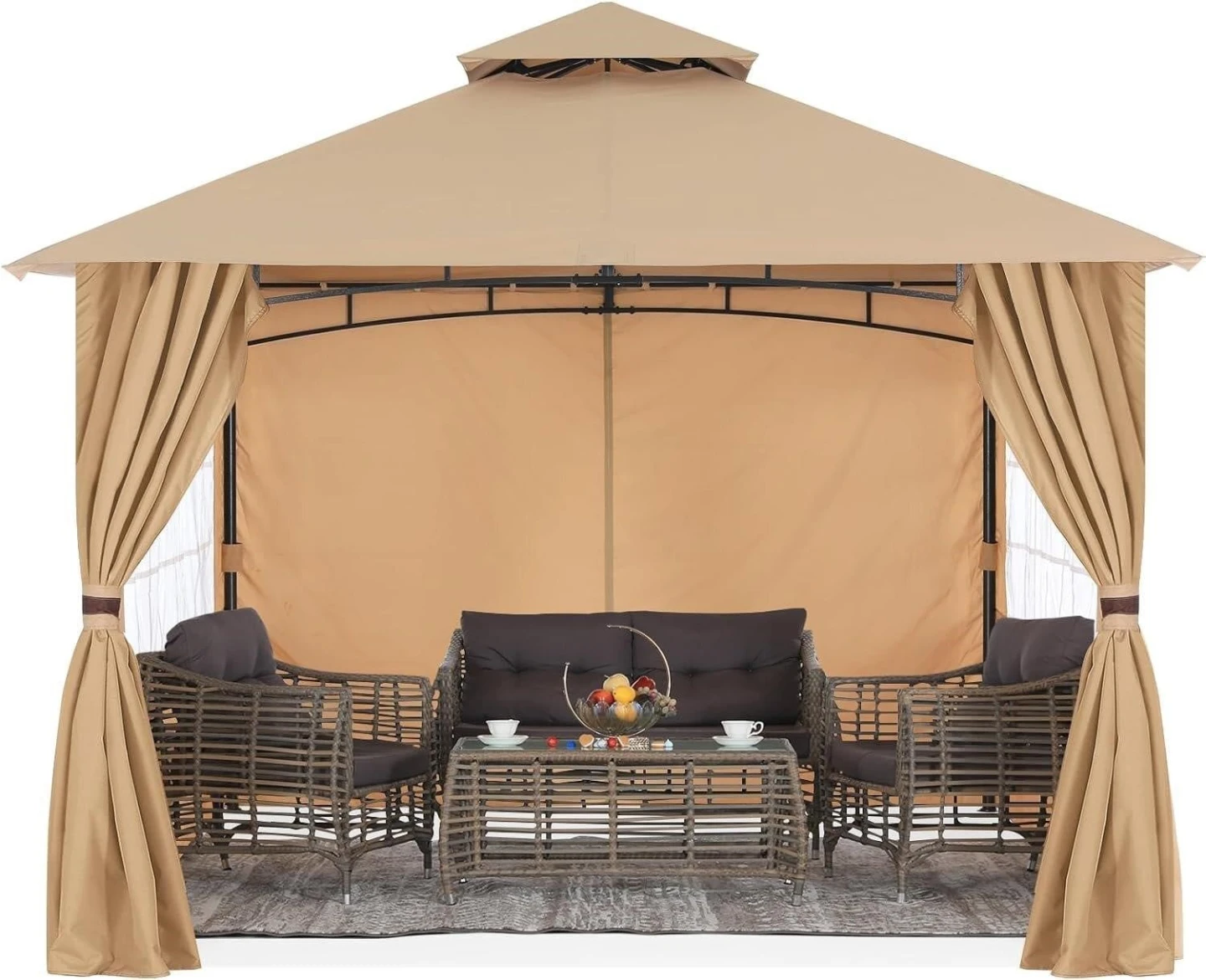 New<> 11ft x 11ft Patio Gazebo with Church Window