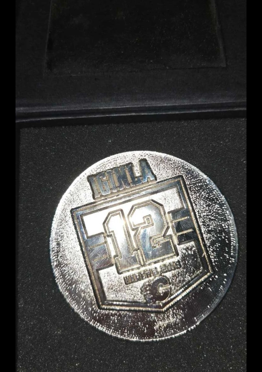 IGINLA 12  Commemorative puck