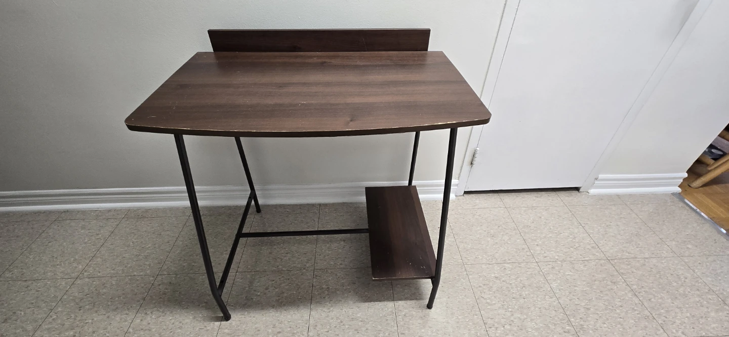 Vintage Wooden Desk with Shelf