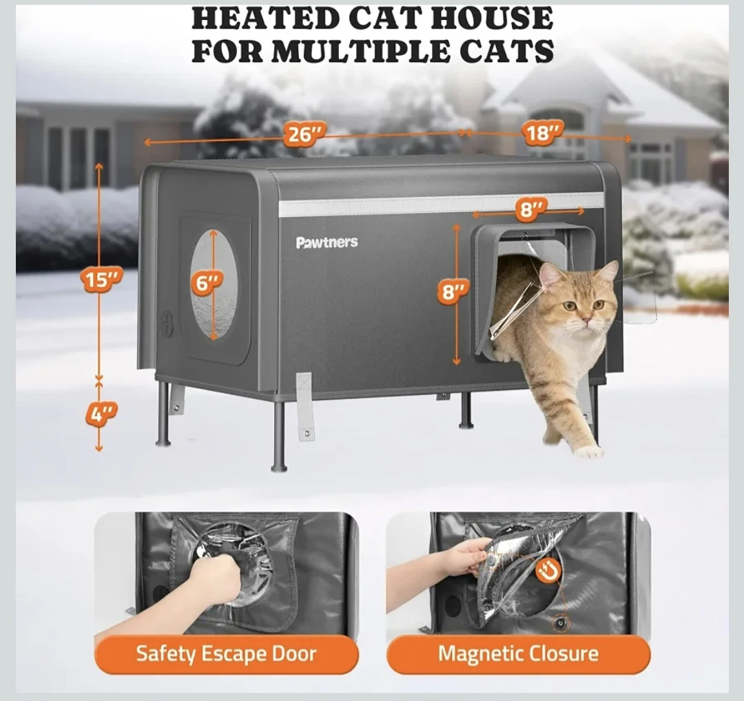 Pawtners Heated Cat House for Multiple Cats - photo 5