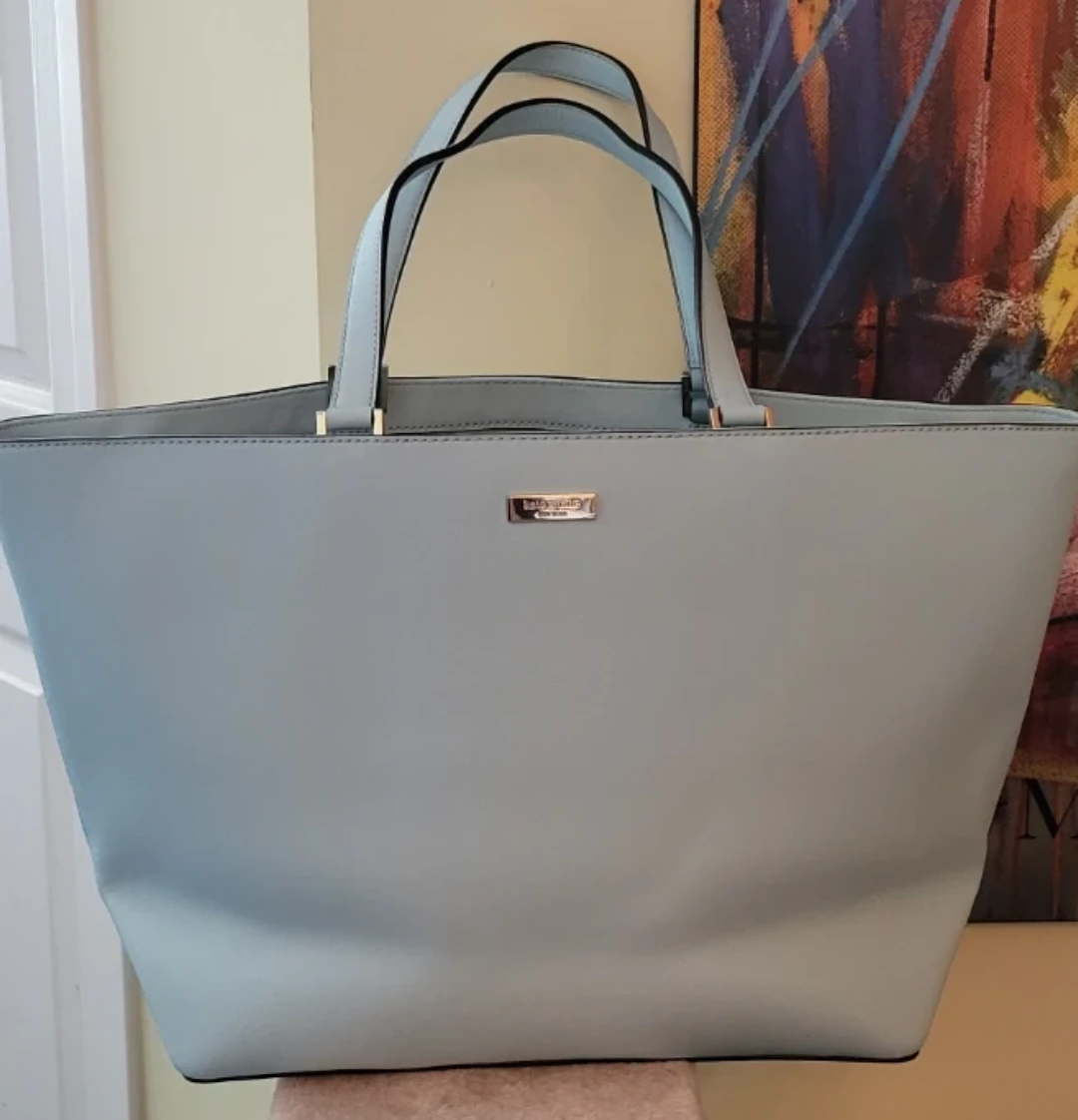 Kate Spade New York Baby Blue Leather Tote Bag - photo 4