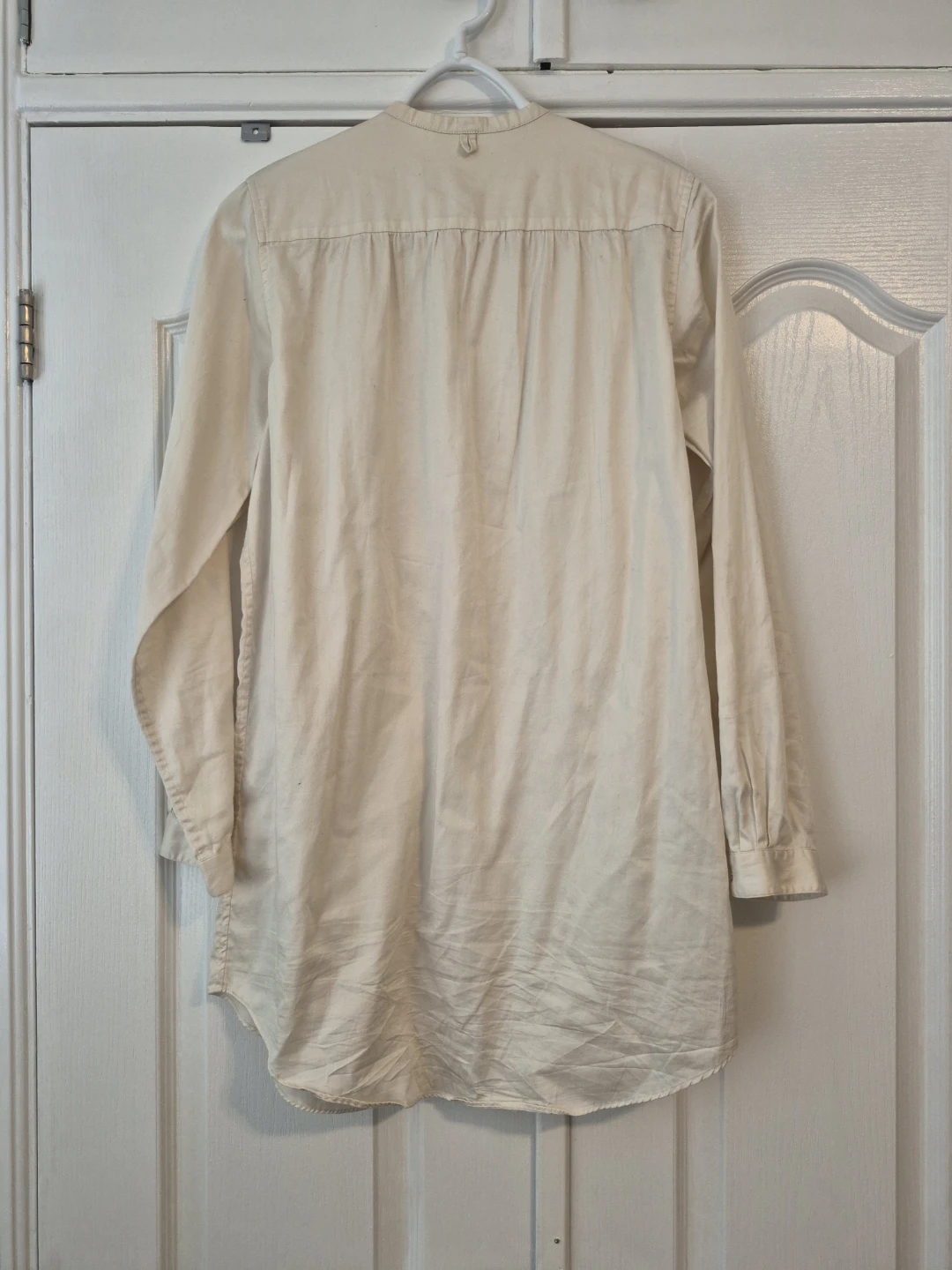 Vintage Pure DKNY 100% Cotton Tunic - Cream Blouse - photo 4