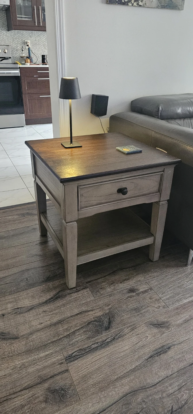 Wooden End Table with Drawer