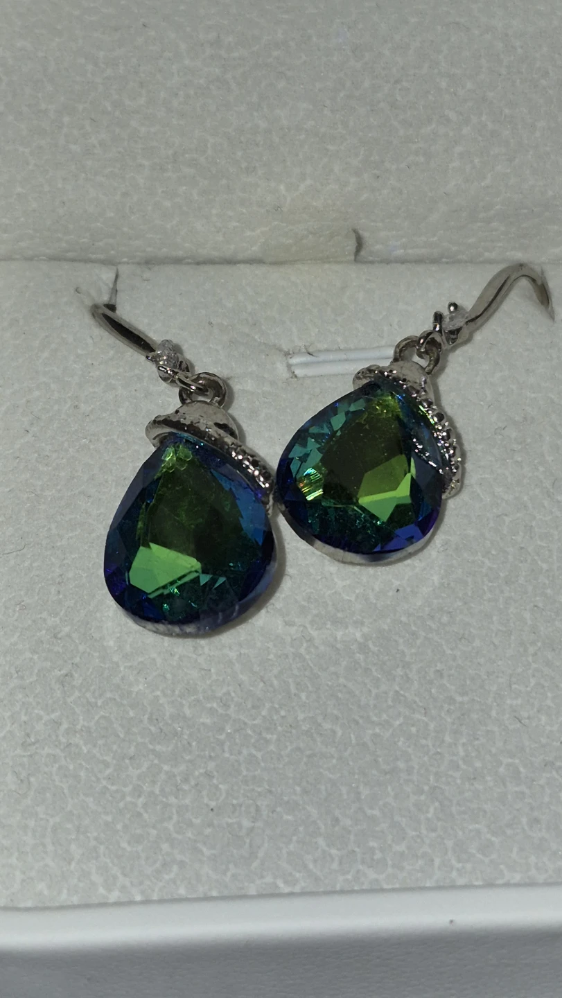 Teardrop Crystal Dangle Earrings