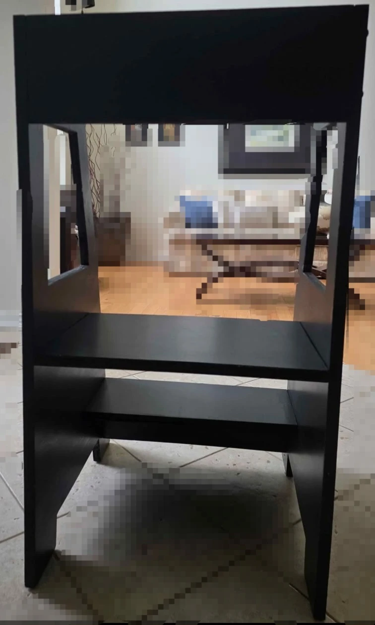 Black Wooden kids Step Stool - photo 2