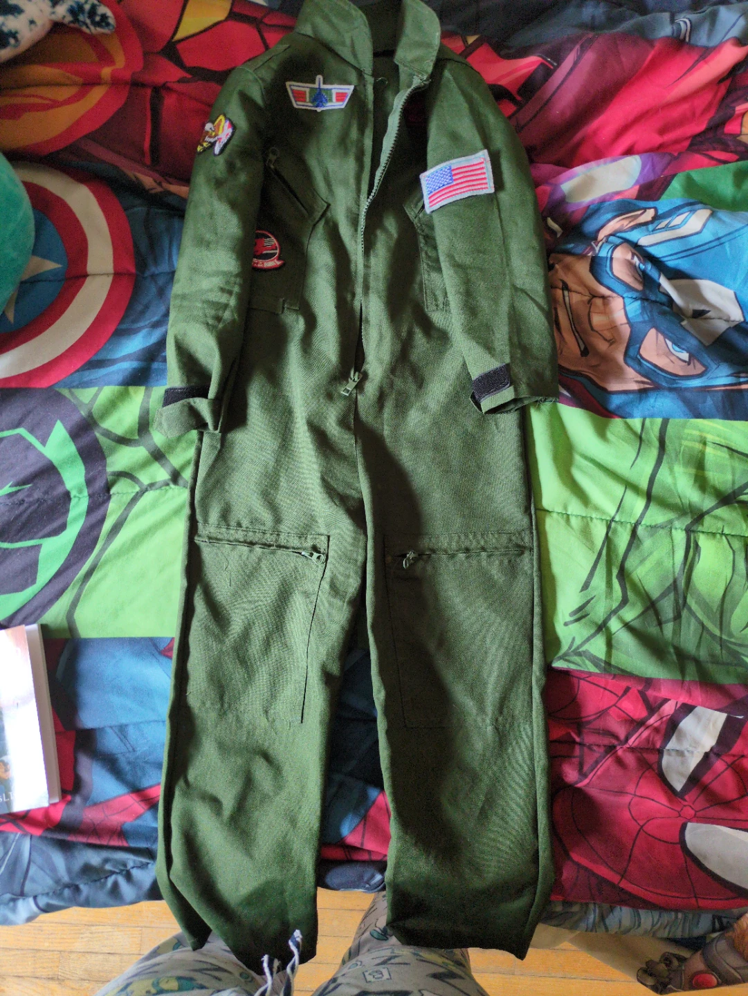 Kids Green Flight Suit Costume Size 110