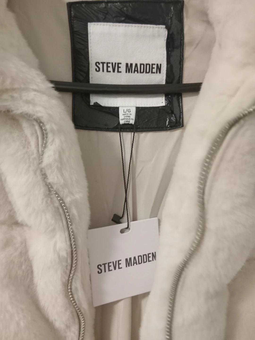 Steve Madden Puffer Jacket - Cream - Size L - photo 3