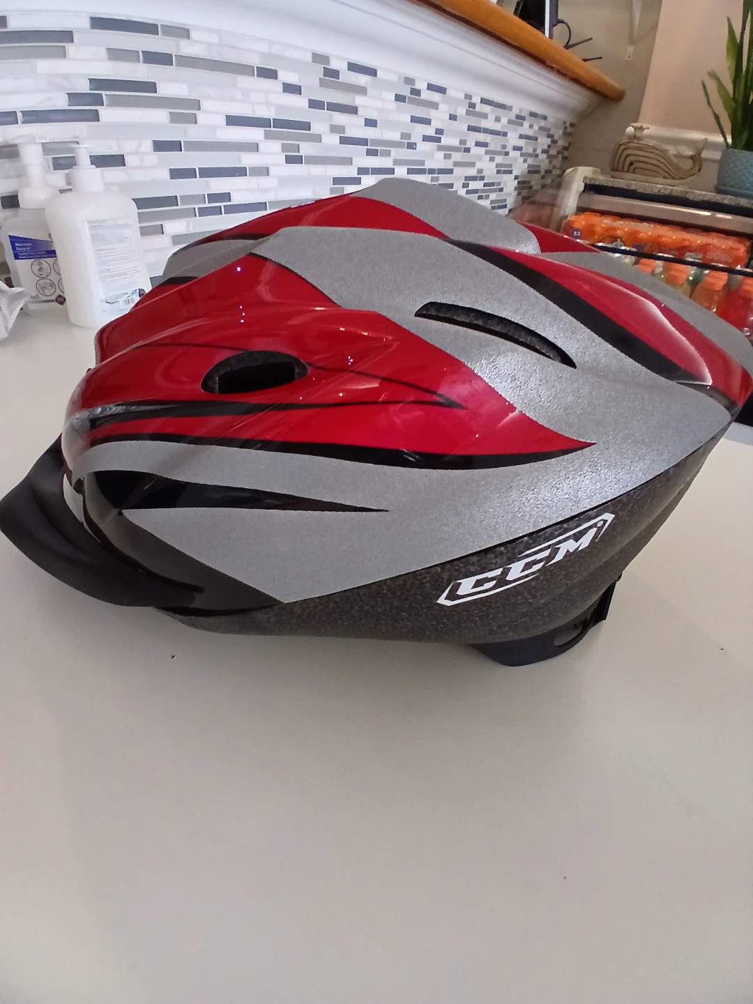 CCM Bike Helmet - Red/Silver - photo 2