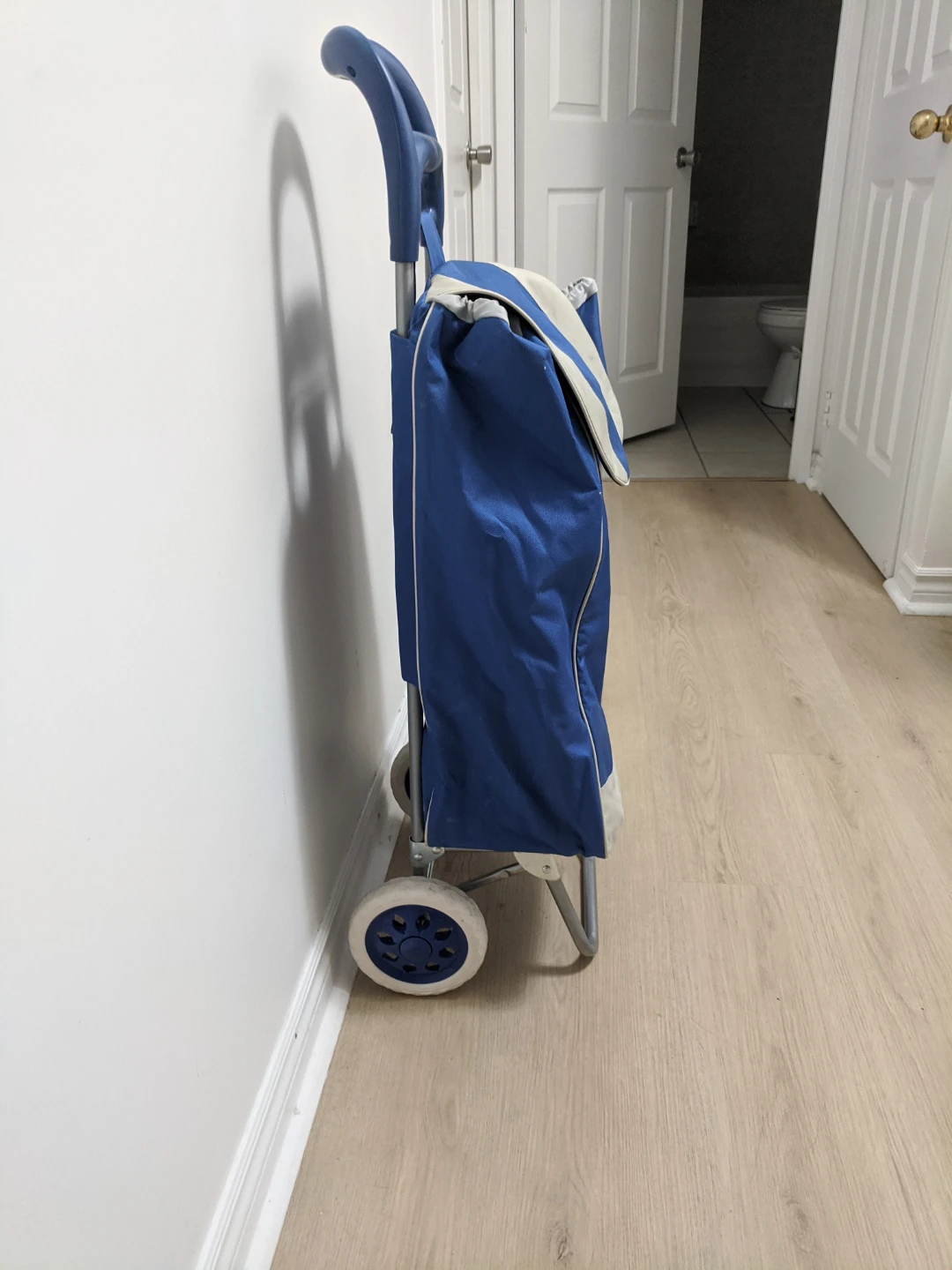 Blue Rolling Shopping Cart - photo 2