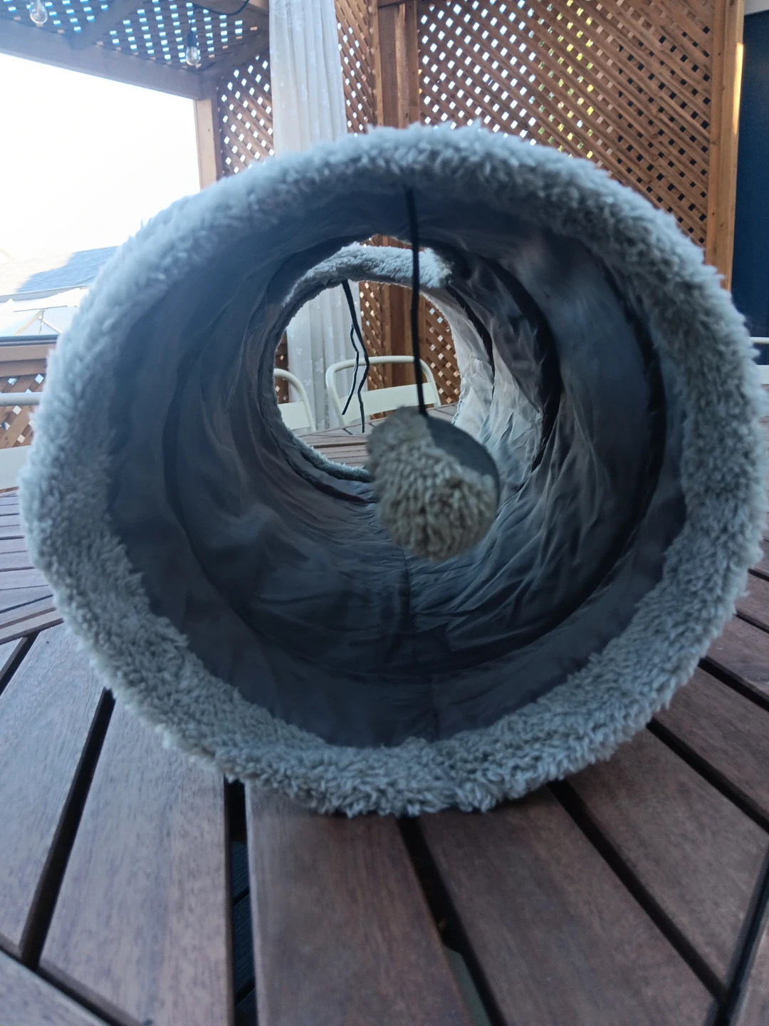 Grey Cat Tunnel with Toy - photo 2