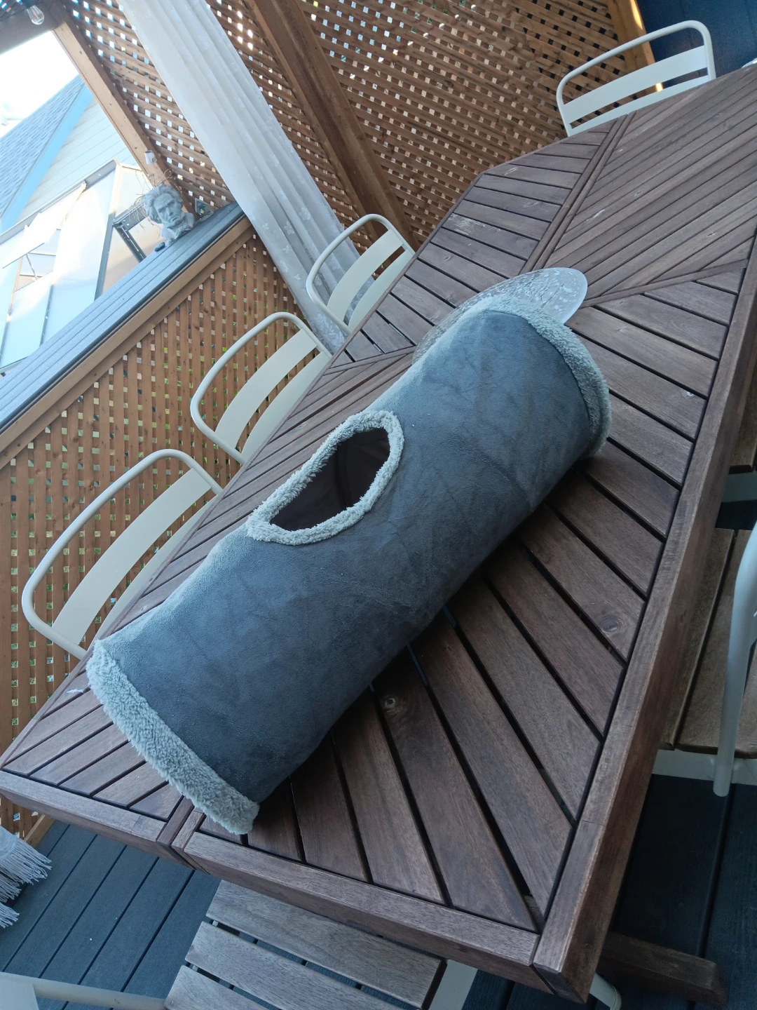 Grey Cat Tunnel with Toy - photo 3