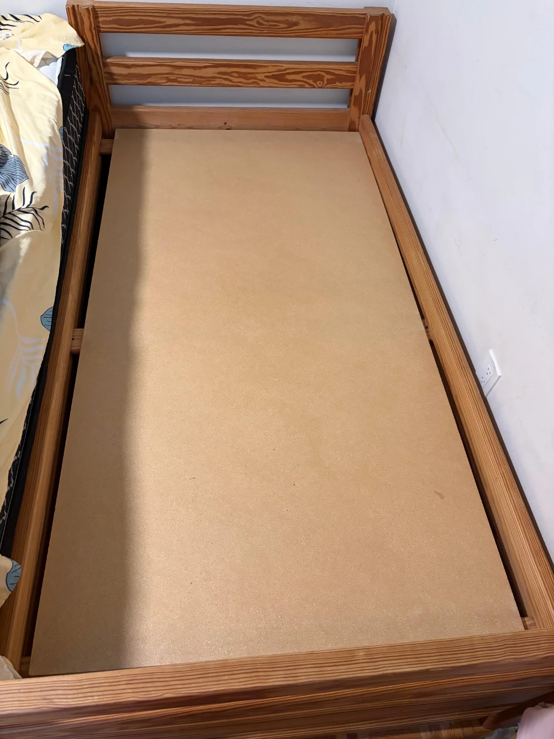 Moving Sale, Very Sturdy wooden Twin Bed Frame with Plywood Base