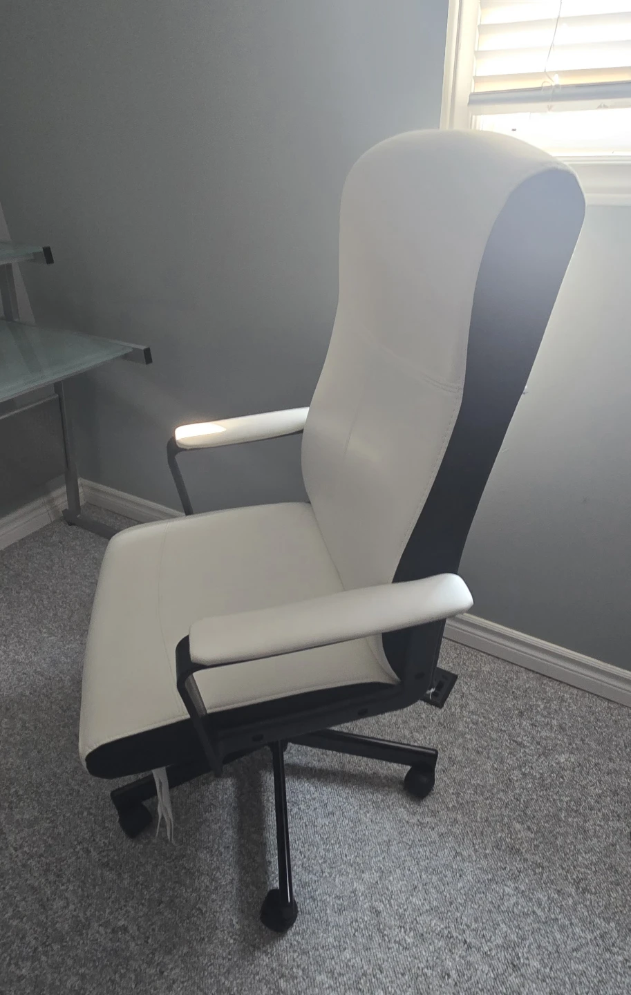 Ikea White and Black Office Chair