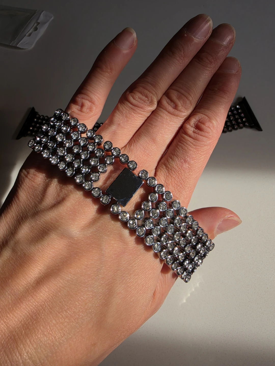 Sparkly Apple Watch Band - Black/Silver - photo 3
