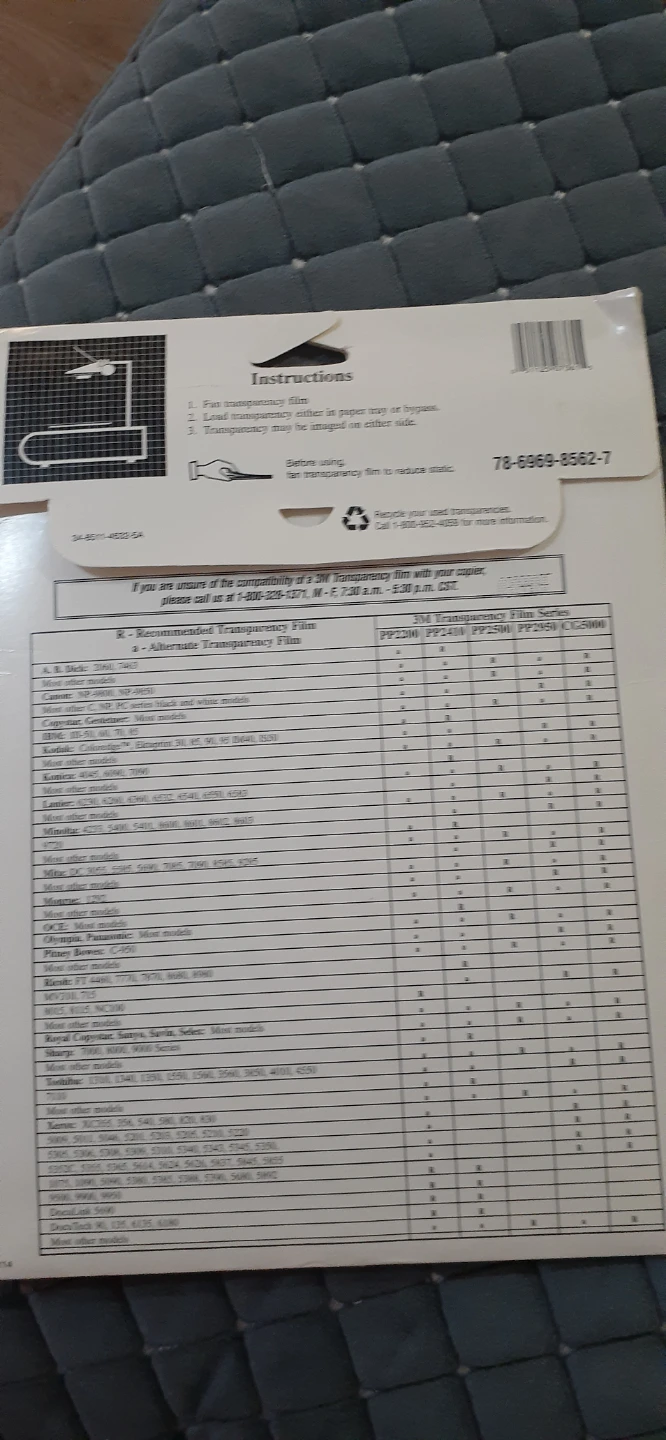 3M Transparency Film PP2500/20 for Plain Paper Copiers - photo 2