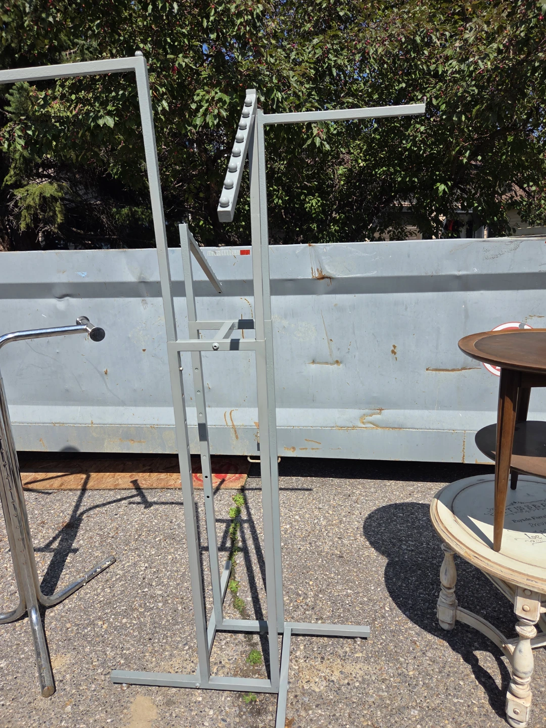 Grey Metal Garment Rack