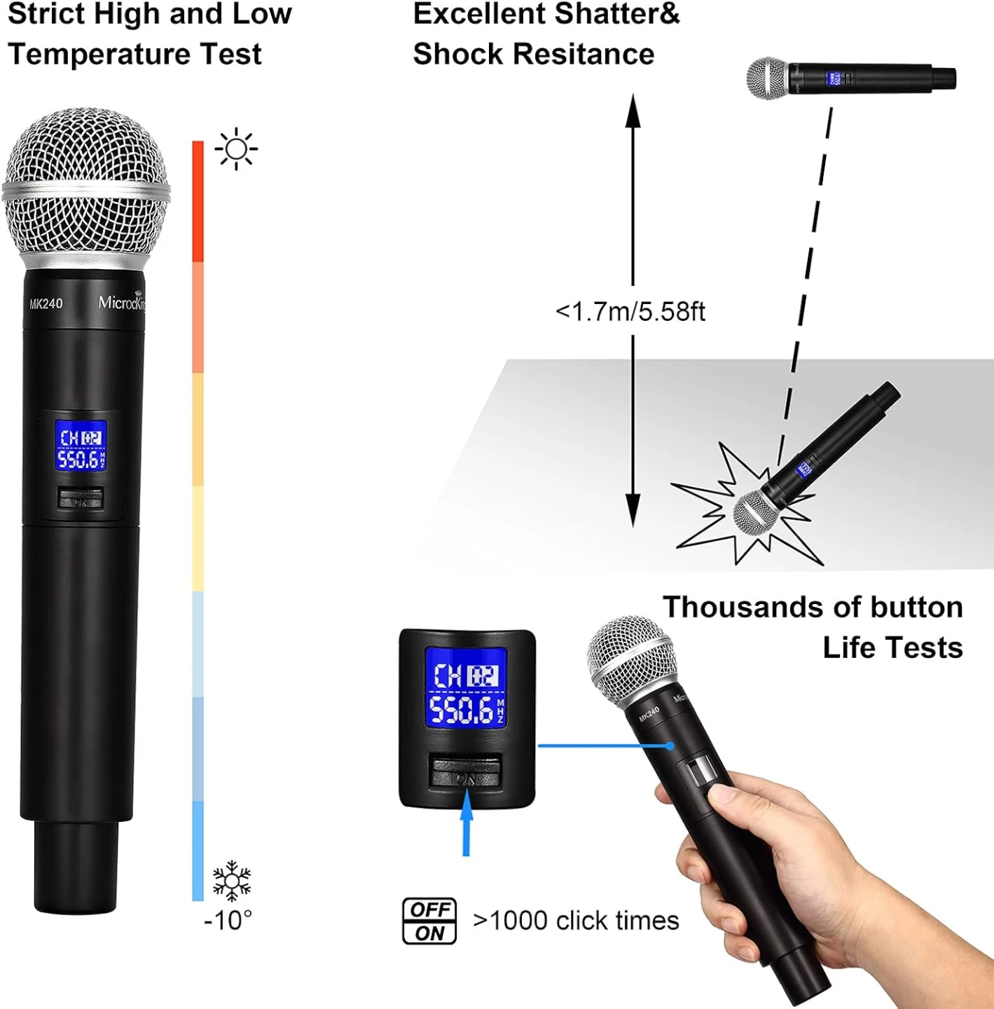 Microking MK240-2 Pro Wireless Microphone System - photo 4