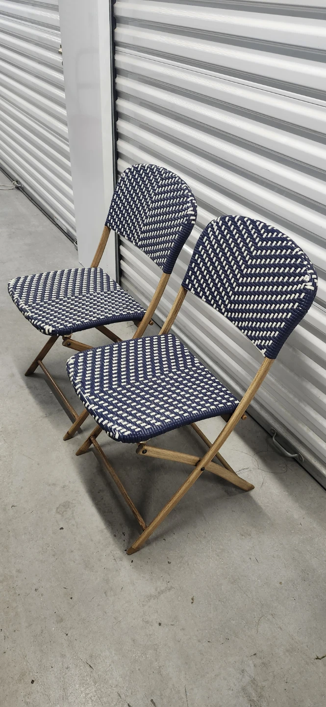 Pair of Folding Bistro Chairs - photo 2