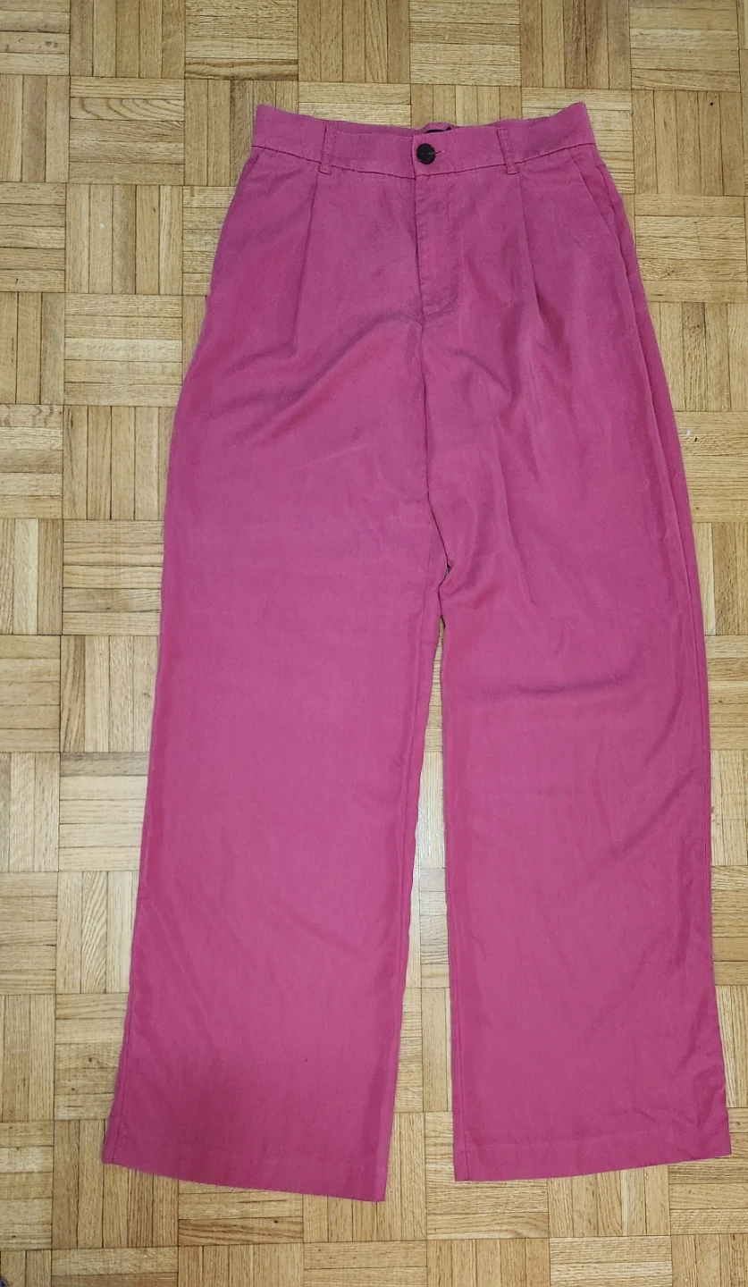 ZARA Pink Wide Leg Pants Size S